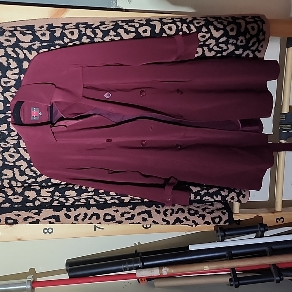 Gallery maroon full length coat